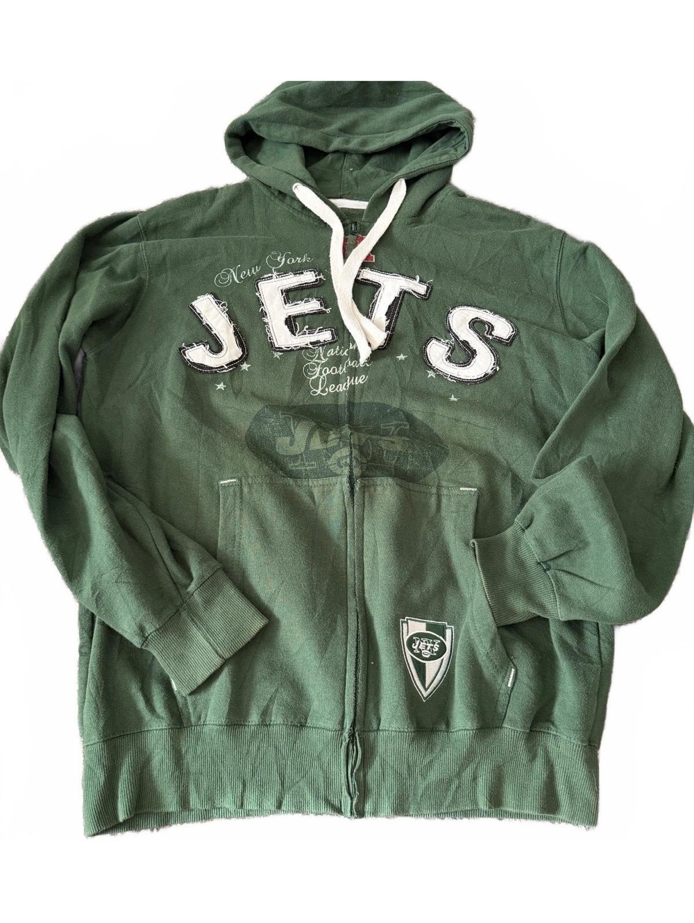 New York Jets NFL Green Full Zip Hoodie Adult Medium